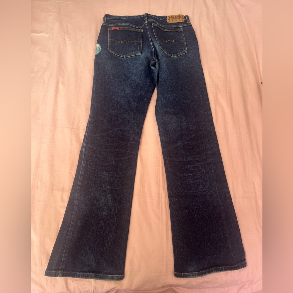 Mudd Women's Dark Blue Patchwork Jeans - image 6